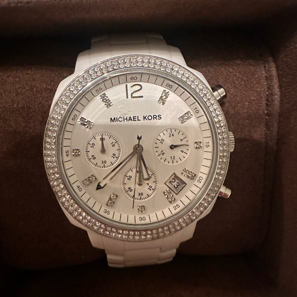 Michael Kors White MK5188 Runway Watch